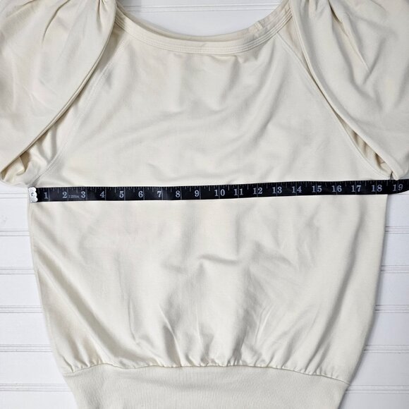 Universal Standard Women's Cream Puff Raglan Sleeve Split Back Top Size XS NWT - Picture 12 of 15